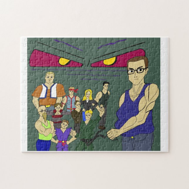 Quebra-cabeça animação de colegas de classe inspirada (Horizontal)