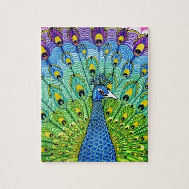 Quebra-cabeça Animação de pássaros-pavão (Vertical)