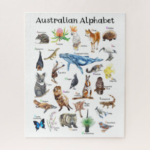 Quebra-cabeça Animais da Austrália Alfabeto