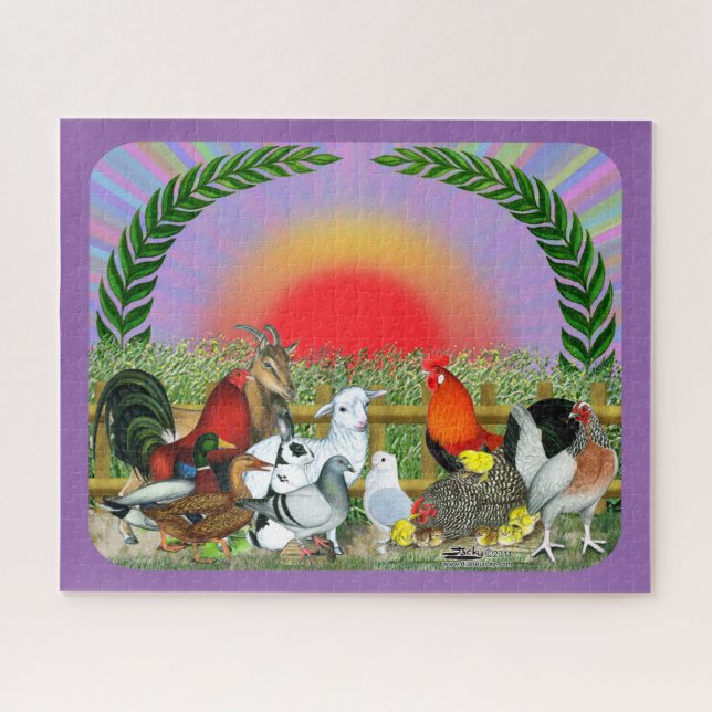 Quebra-cabeça Animais de exploração (Horizontal)