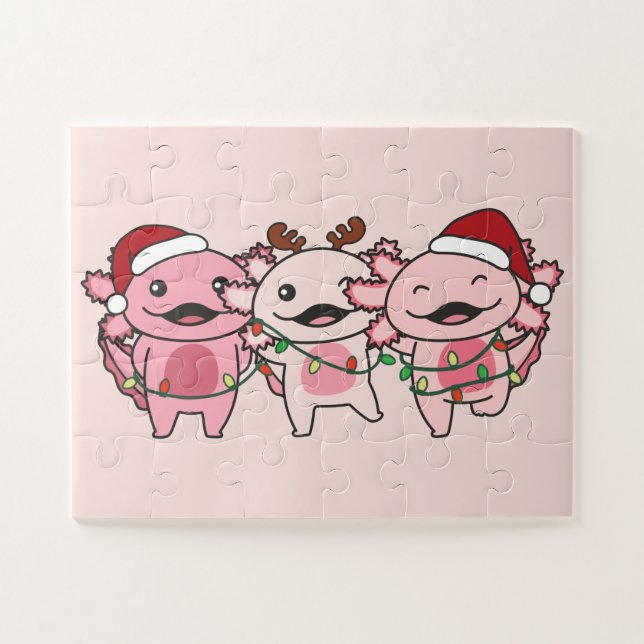 Quebra-cabeça Animais de Natal Axolotl Axolotls (Horizontal)