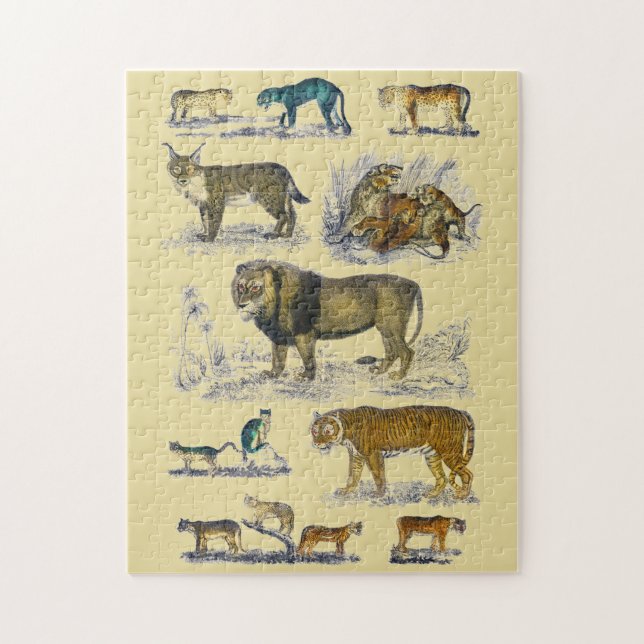 Quebra-cabeça Animais Felinos (Vertical)