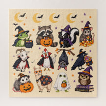 QUEBRA-CABEÇA Animais Fofos de Halloween