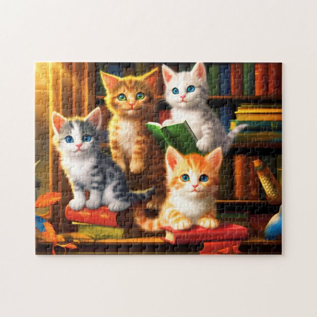Quebra-cabeça Animais fofos gatinho (Horizontal)
