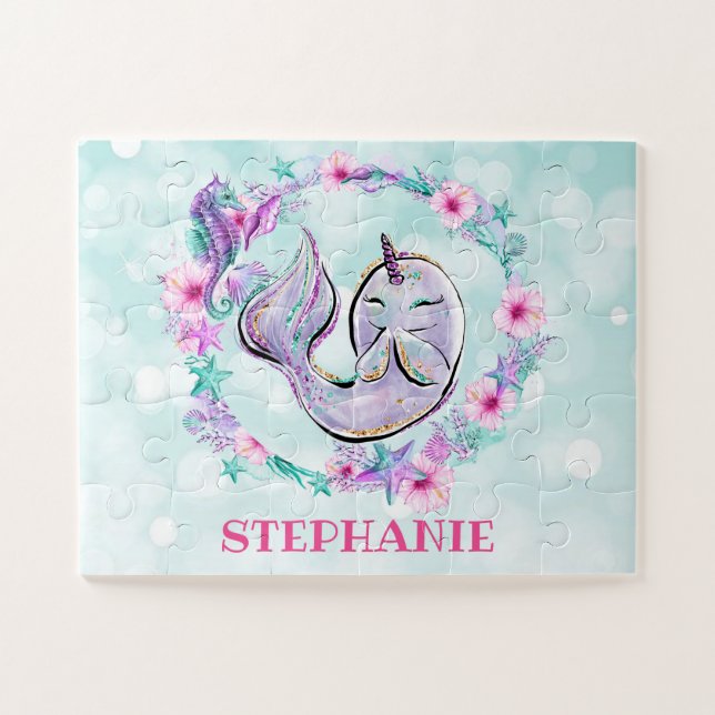 Quebra-cabeça Animais Narwhal E Marítimos Sob O Nome Aduaneiro D (Horizontal)