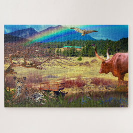 Quebra-cabeça Animal da Waterhole Leopardo Pacífico