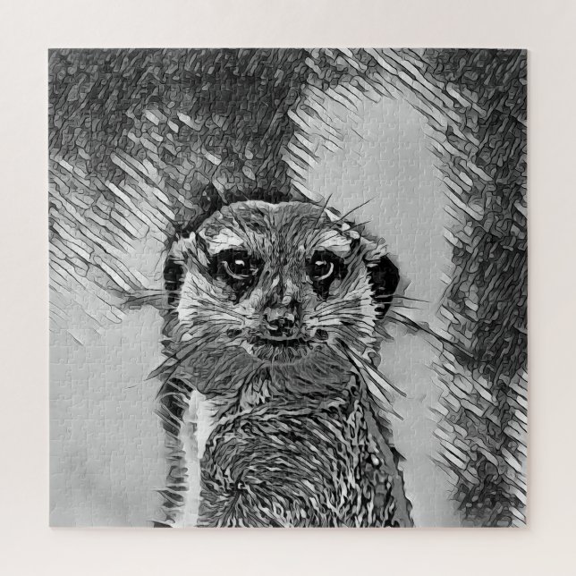 Quebra-cabeça AnimalArtBW_Meerkat_002 (Vertical)