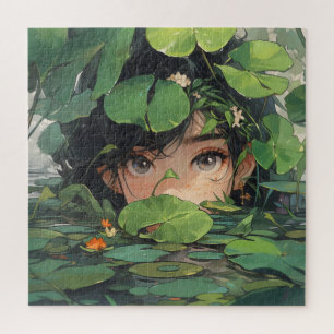 Quebra-cabeça Anime Girl in Pond