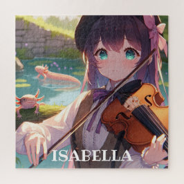 Quebra-cabeça Anime Girl tocando violino personalizado