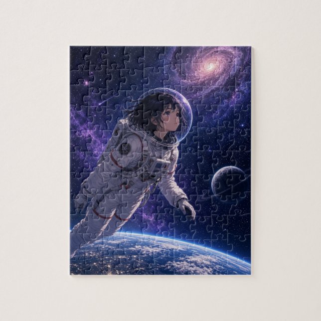 Quebra-cabeça Anime no Espaço (Vertical)