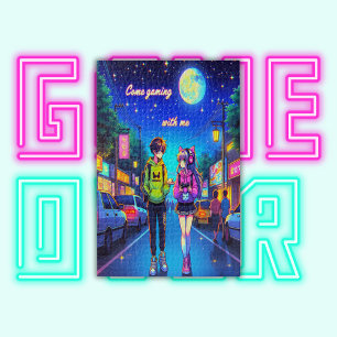 Quebra-cabeça Anime vem jogando comigo