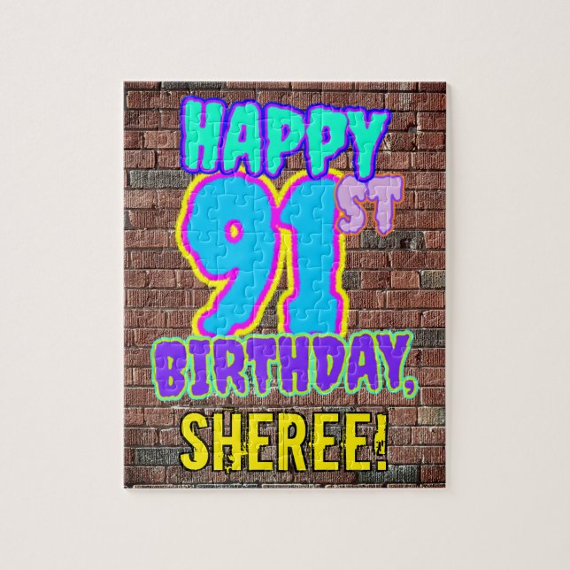 Quebra-cabeça Aniversário 91rua ~ Divertido, Grafite Urbano Insp (Vertical)