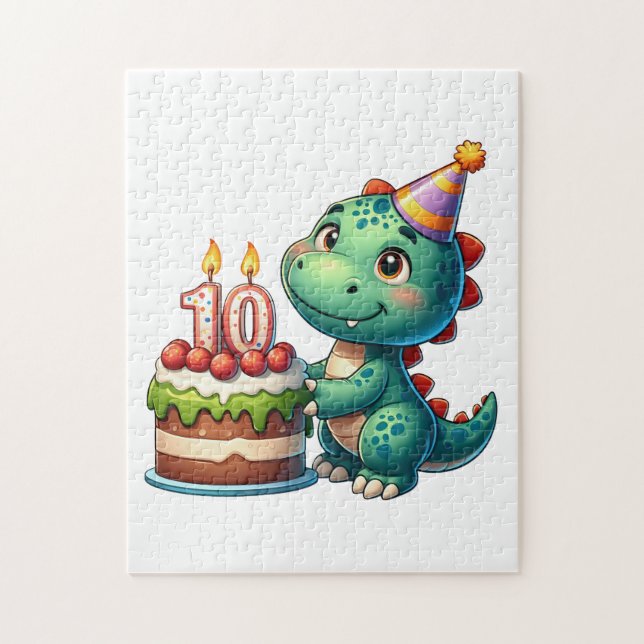 Quebra-cabeça Aniversário de 10 anos do Dino (Vertical)
