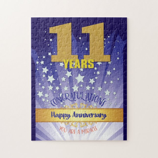 Quebra-cabeça Aniversário de 11 Anos de Recuperação Numeral em D (Vertical)