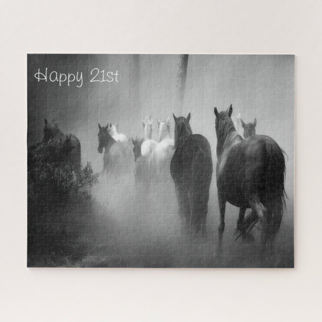 Quebra-cabeça aniversário de 21 anos. (Horizontal)