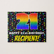 aniversário de 21 anos — Padrão Colorido de Estrel