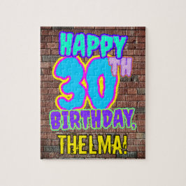Quebra-cabeça aniversário de 30 anos ~ Divertido, Grafite Urbano