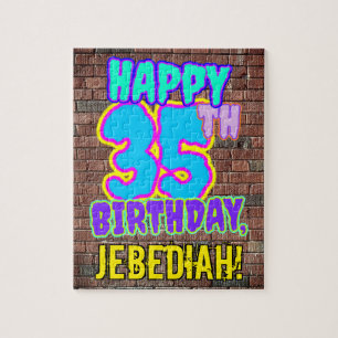 Quebra-cabeça Aniversário de 35 anos ~ Visual divertido inspirad