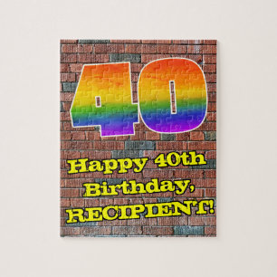 Quebra-cabeça aniversário de 40 anos: Arco-Íris 40 inspirado e