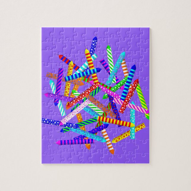 Quebra-cabeça Aniversário de 40 anos com velas (Vertical)