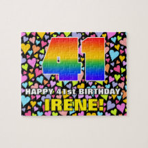 Aniversário de 41ruas — Formas de Coração Divertid