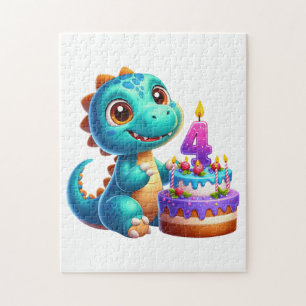 Quebra-cabeça Aniversário de 4 anos do Dino