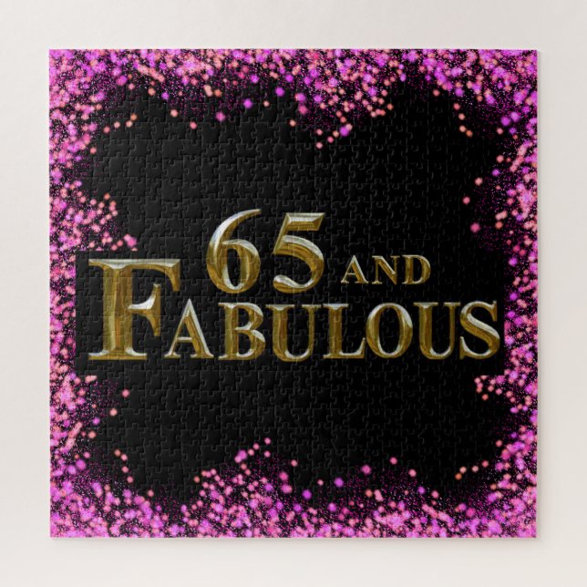 Quebra-cabeça Aniversário de 65 anos (Vertical)