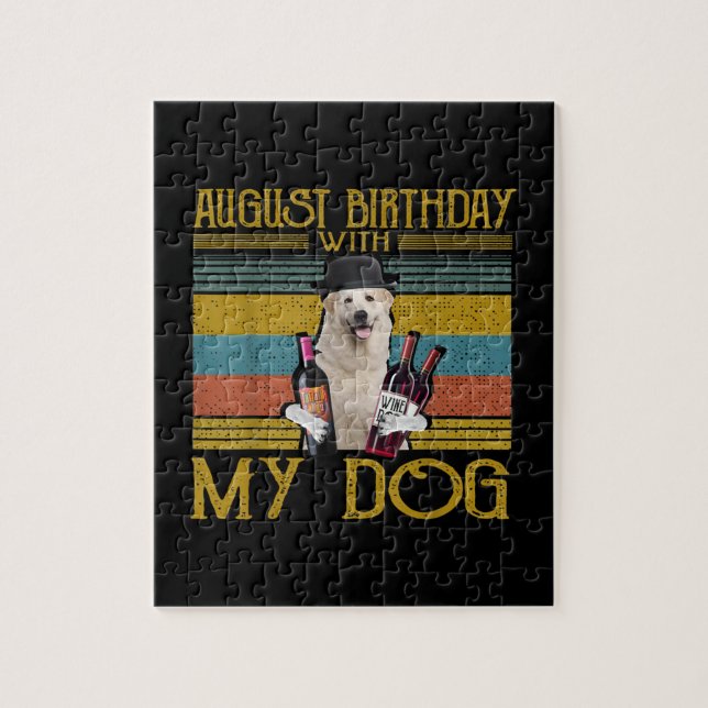 Quebra-cabeça Aniversário De Agosto Com Meu Excelente Pirenéus C (Vertical)