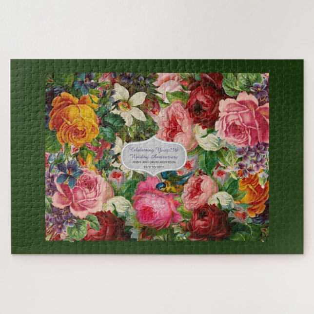 Quebra-cabeça Aniversário de Casamento para Pais que Adoram Queb (Horizontal)