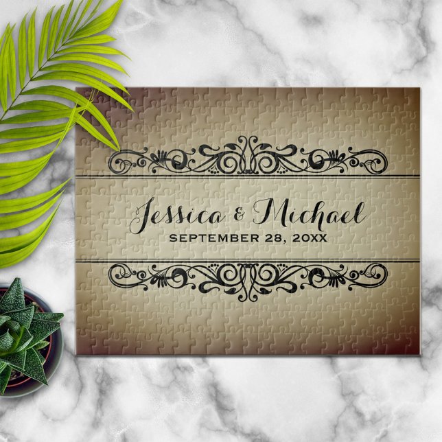 Quebra-cabeça Aniversário de Casamento Personalizado do Estilo V (Criador carregado)