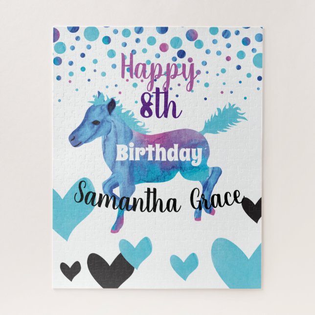 Quebra-cabeça Aniversário de Corações e Pôs (Vertical)