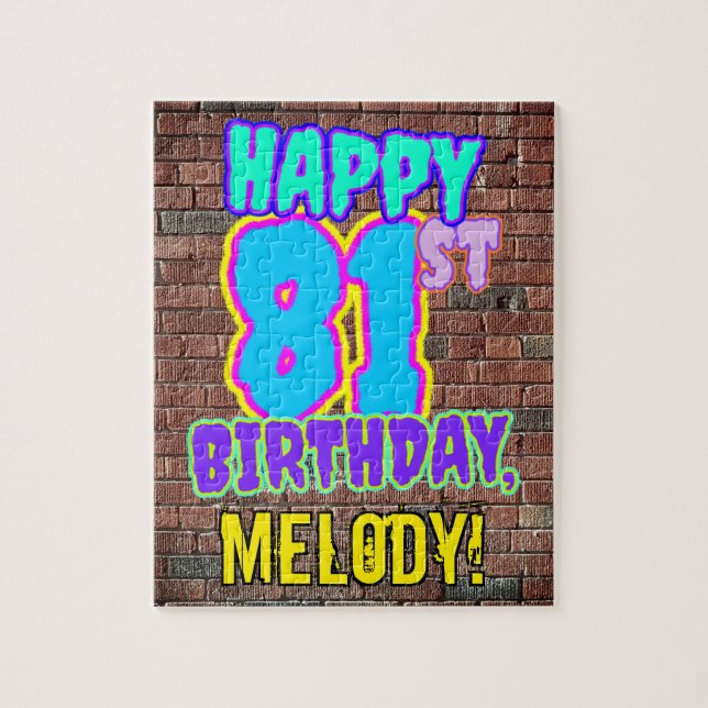 Quebra-cabeça Aniversário do 81rua ~ Divertido, Grafite Urbano I (Vertical)