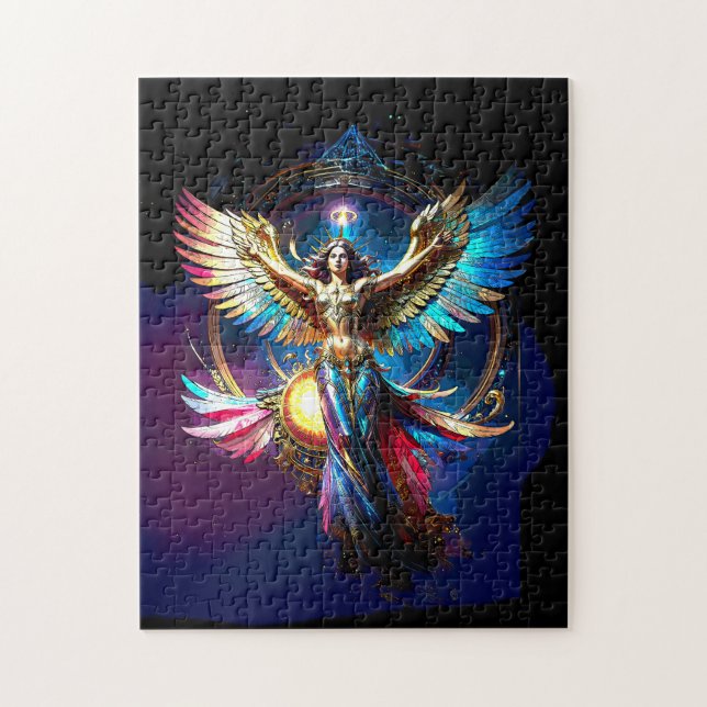 Quebra-cabeça Anjo Alado da Liberdade Fantasia Inspiradora (Vertical)