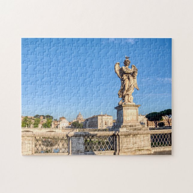 Quebra-cabeça Anjo com Coroa de Cornos - Sant'Angelo, Roma (Horizontal)
