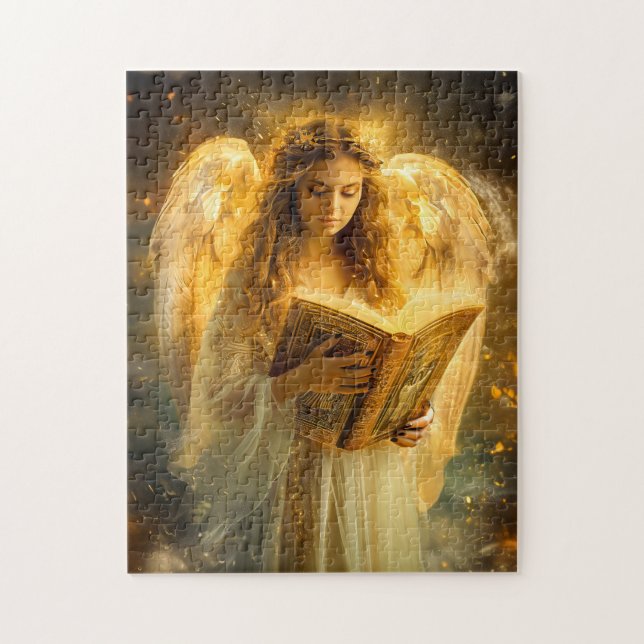 Quebra-cabeça Anjo da Sabedoria Divina com Bíblia (Vertical)