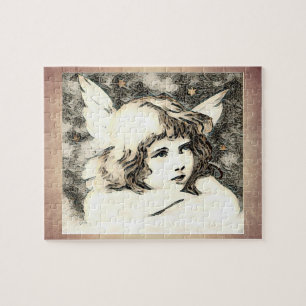 Quebra-cabeça Anjo do querubim do vintage