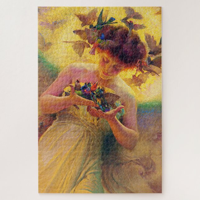 Quebra-cabeça “Anjo dos Pássaros” por Franz Dvorak (Vertical)