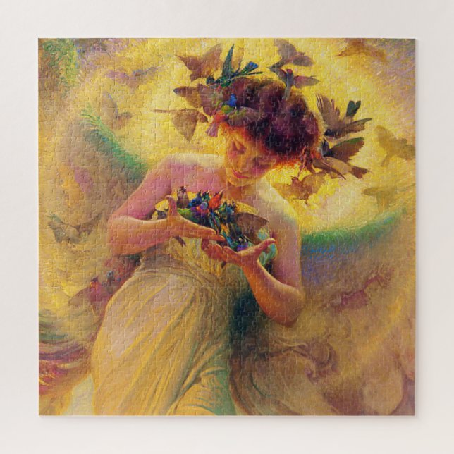 Quebra-cabeça “Anjo dos Pássaros” por Franz Dvorak (Vertical)