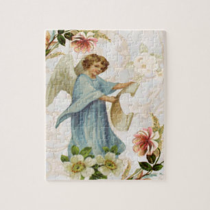 Quebra-cabeça Anjo E Flores