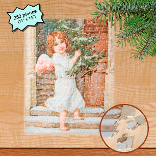 Quebra-cabeça Anjo Encantador com Árvore de Natal