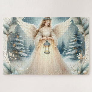Quebra-cabeça Anjo Lanterna Celestial de Inverno da Esperança