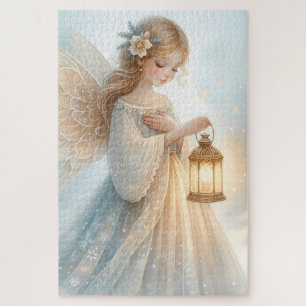 Quebra-cabeça Anjo Lanterna Celestial de Inverno de Conforto