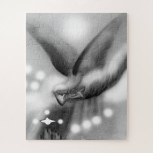 Quebra-cabeça Anjo na arte noturna
