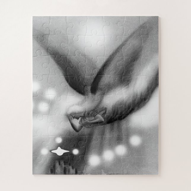 Quebra-cabeça Anjo na arte noturna (Vertical)