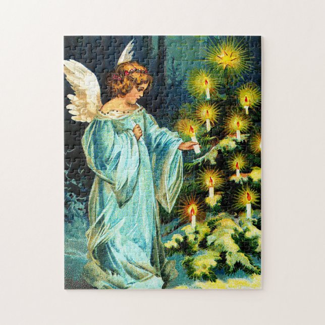 Quebra-cabeça Anjo que decora a árvore de Natal (Vertical)