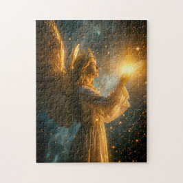 Quebra-cabeça Anjo segurando uma estrela radiante