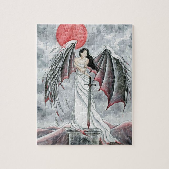 Quebra-cabeça Anjos caídos góticos da fantasia dos jogos dos (Vertical)