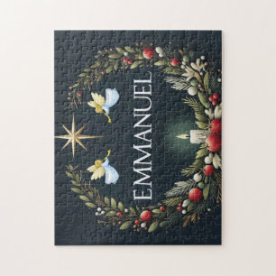 Quebra-cabeça anjos de Natal Emmanuel