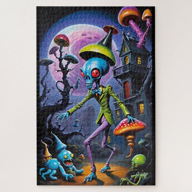 Quebra-cabeça Ankle Biter em Shroom Town Fantasy (Vertical)