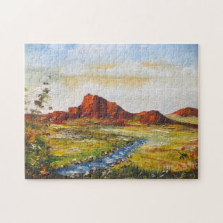 Quebra-cabeça Ann Hayes pintando Red Rock Canyan